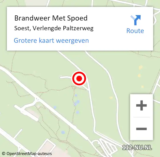 Locatie op kaart van de 112 melding: Brandweer Met Spoed Naar Soest, Verlengde Paltzerweg op 31 januari 2022 14:19