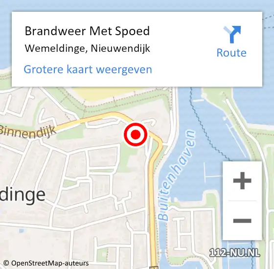 Locatie op kaart van de 112 melding: Brandweer Met Spoed Naar Wemeldinge, Nieuwendijk op 8 juni 2023 21:35