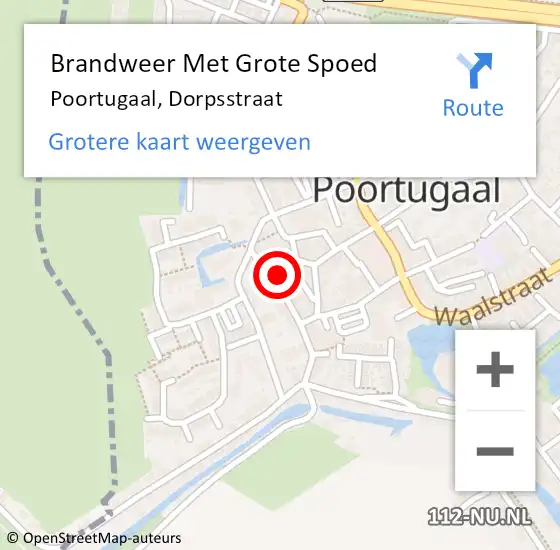 Locatie op kaart van de 112 melding: Brandweer Met Grote Spoed Naar Poortugaal, Dorpsstraat op 23 juni 2023 10:03