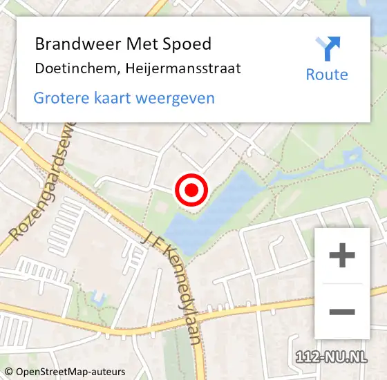 Locatie op kaart van de 112 melding: Brandweer Met Spoed Naar Doetinchem, Heijermansstraat op 15 december 2023 17:43
