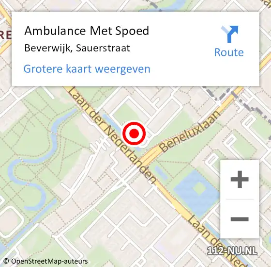 Locatie op kaart van de 112 melding: Ambulance Met Spoed Naar Beverwijk, Sauerstraat op 20 maart 2024 10:28