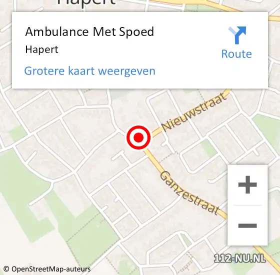 Locatie op kaart van de 112 melding: Ambulance Met Spoed Naar Hapert op 24 april 2024 13:46