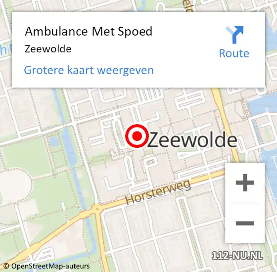 Locatie op kaart van de 112 melding: Ambulance Met Spoed Naar Zeewolde op 27 april 2024 09:51