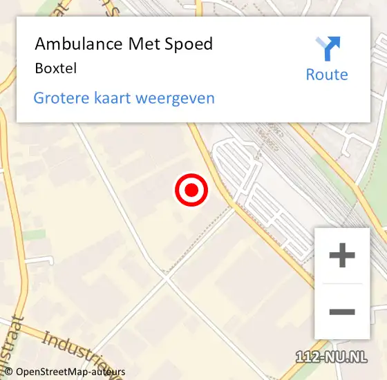Locatie op kaart van de 112 melding: Ambulance Met Spoed Naar Boxtel op 27 april 2024 09:52