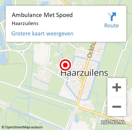 Locatie op kaart van de 112 melding: Ambulance Met Spoed Naar Haarzuilens op 27 april 2024 15:01