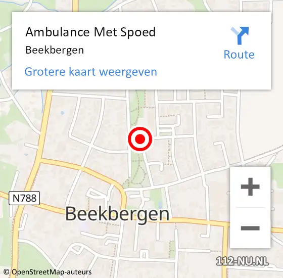 Locatie op kaart van de 112 melding: Ambulance Met Spoed Naar Beekbergen op 3 mei 2024 14:18