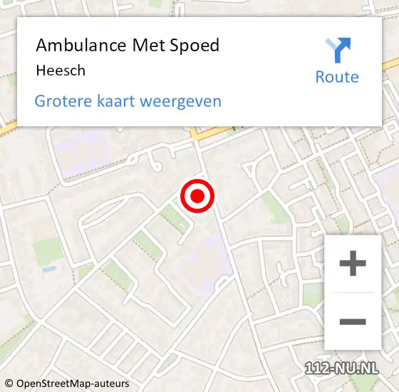 Locatie op kaart van de 112 melding: Ambulance Met Spoed Naar Heesch op 6 mei 2024 00:16