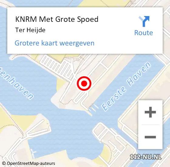 Locatie op kaart van de 112 melding: KNRM Met Grote Spoed Naar Den Haag op 8 mei 2024 18:37
