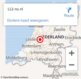 Locatie op kaart van de 112 melding: Ambulance VWS Oost op 9 mei 2024 16:25