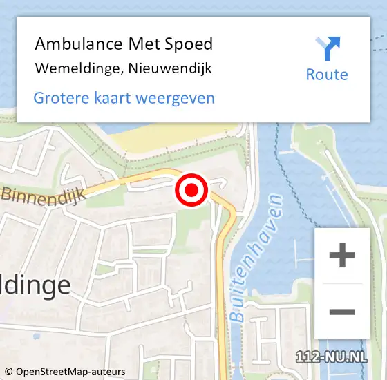 Locatie op kaart van de 112 melding: Ambulance Met Spoed Naar Wemeldinge, Nieuwendijk op 18 januari 2019 08:39