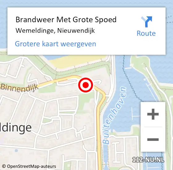 Locatie op kaart van de 112 melding: Brandweer Met Grote Spoed Naar Wemeldinge, Nieuwendijk op 18 januari 2019 08:40