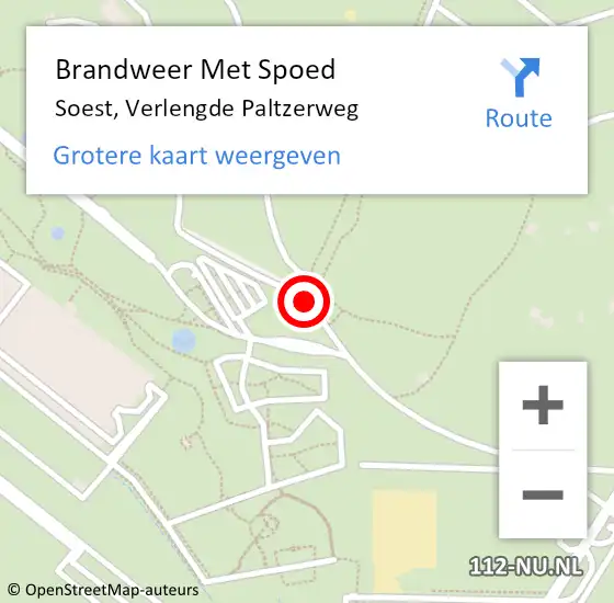 Locatie op kaart van de 112 melding: Brandweer Met Spoed Naar Soest, Verlengde Paltzerweg op 31 mei 2019 15:55