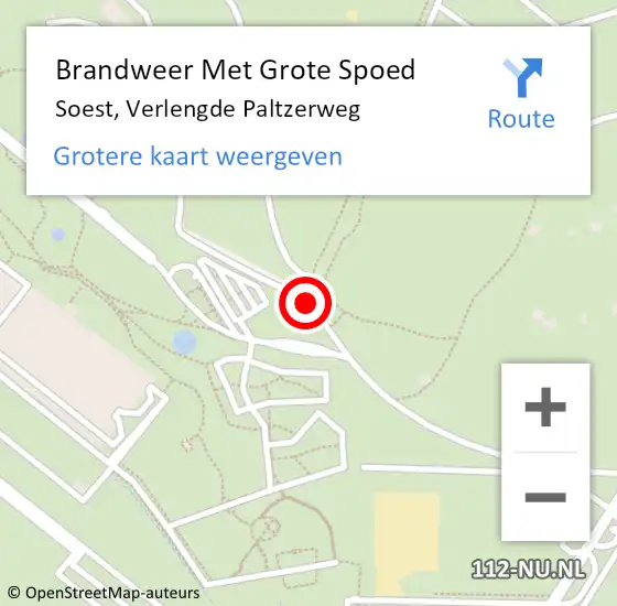 Locatie op kaart van de 112 melding: Brandweer Met Grote Spoed Naar Soest, Verlengde Paltzerweg op 1 juli 2019 12:00