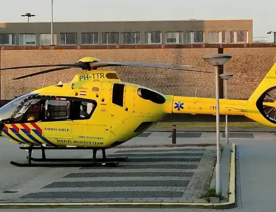 Traumahelikopter onderweg vanuit Amsterdam Heliport | 7 mei 2024 10:37