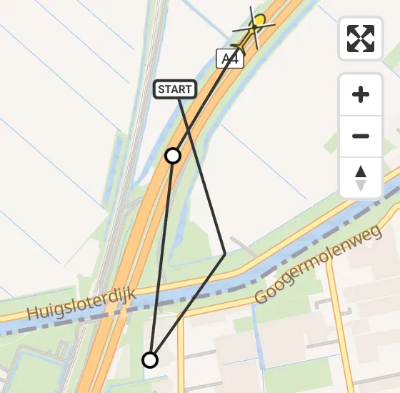 Vlucht Politiehelikopter PH-PXE van Weteringbrug naar Weteringbrug op zondag 5 mei 2024 19:21