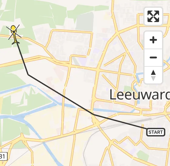 Vlucht Ambulancehelikopter PH-OOP van Leeuwarden naar Leeuwarden op woensdag 8 mei 2024 2:34