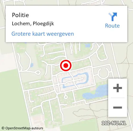 Locatie op kaart van de 112 melding: Politie Lochem, Ploegdijk op 6 juni 2021 19:44