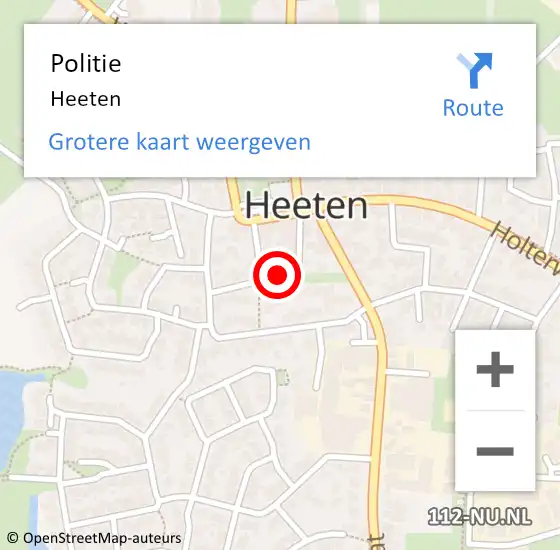 Locatie op kaart van de 112 melding: Politie Heeten op 6 juni 2021 20:17