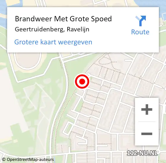 Locatie op kaart van de 112 melding: Brandweer Met Grote Spoed Naar Geertruidenberg, Ravelijn op 6 juni 2021 20:31