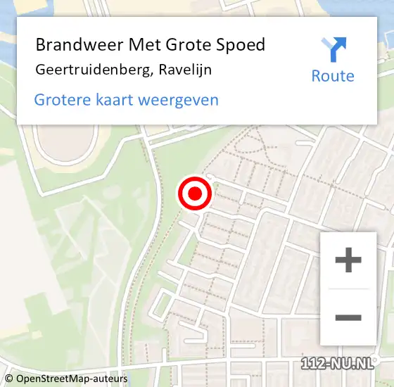 Locatie op kaart van de 112 melding: Brandweer Met Grote Spoed Naar Geertruidenberg, Ravelijn op 6 juni 2021 20:32