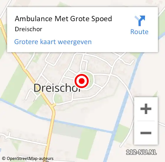 Locatie op kaart van de 112 melding: Ambulance Met Grote Spoed Naar Dreischor op 6 juni 2021 21:13