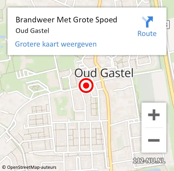 Locatie op kaart van de 112 melding: Brandweer Met Grote Spoed Naar Oud Gastel op 4 oktober 2013 20:34