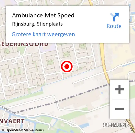 Locatie op kaart van de 112 melding: Ambulance Met Spoed Naar Rijnsburg, Stienplaats op 7 juni 2021 03:54