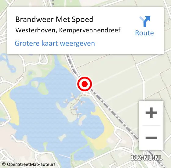 Locatie op kaart van de 112 melding: Brandweer Met Spoed Naar Westerhoven, Kempervennendreef op 7 juni 2021 04:31