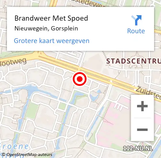 Locatie op kaart van de 112 melding: Brandweer Met Spoed Naar Nieuwegein, Gorsplein op 7 juni 2021 09:29