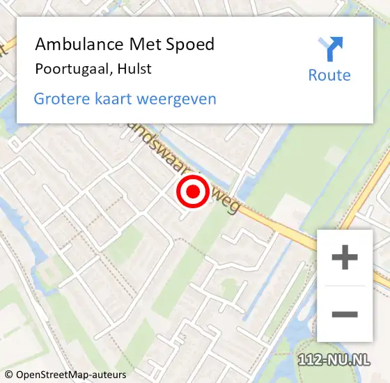 Locatie op kaart van de 112 melding: Ambulance Met Spoed Naar Poortugaal, Hulst op 7 juni 2021 10:31