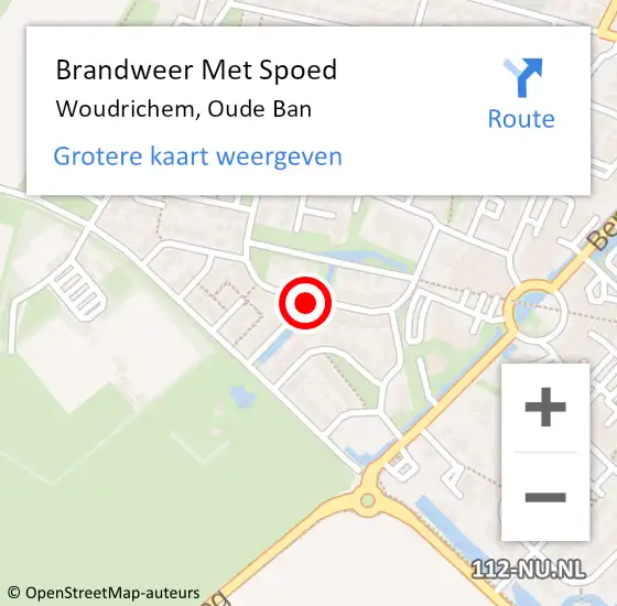 Locatie op kaart van de 112 melding: Brandweer Met Spoed Naar Woudrichem, Oude Ban op 7 juni 2021 13:10