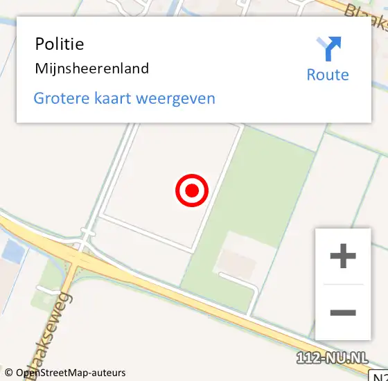 Locatie op kaart van de 112 melding: Politie Mijnsheerenland op 7 juni 2021 14:14