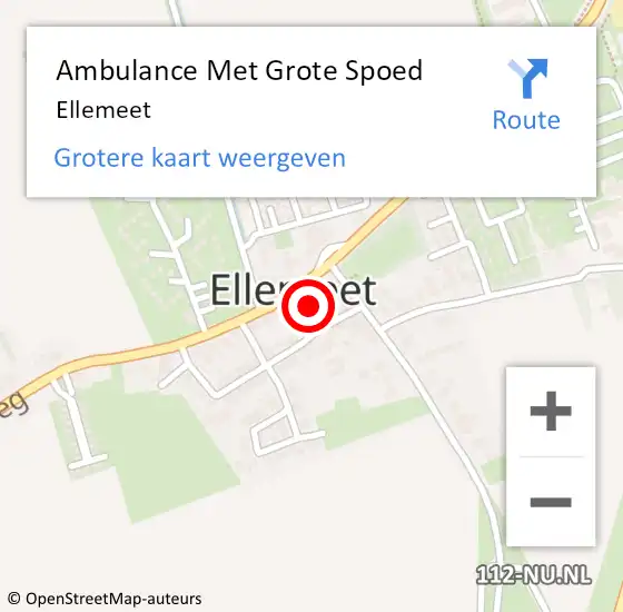 Locatie op kaart van de 112 melding: Ambulance Met Grote Spoed Naar Ellemeet op 7 juni 2021 17:16