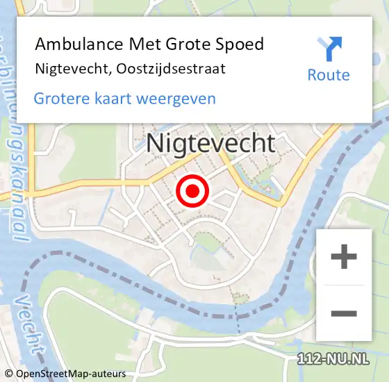 Locatie op kaart van de 112 melding: Ambulance Met Grote Spoed Naar Nigtevecht, Oostzijdsestraat op 7 juni 2021 17:44