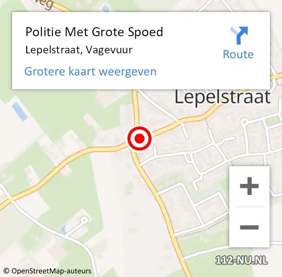 Locatie op kaart van de 112 melding: Politie Met Grote Spoed Naar Lepelstraat, Vagevuur op 7 juni 2021 17:51