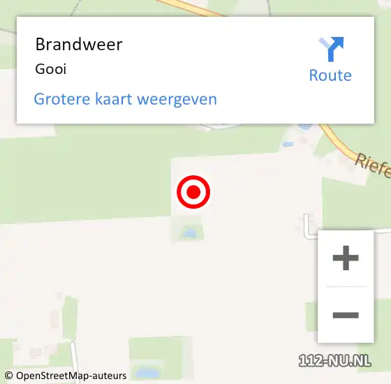 Locatie op kaart van de 112 melding: Brandweer Gooi op 7 juni 2021 19:00