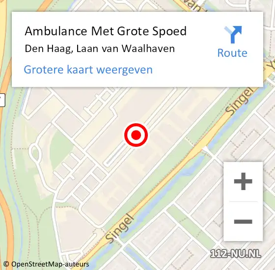 Locatie op kaart van de 112 melding: Ambulance Met Grote Spoed Naar Den Haag, Laan van Waalhaven op 7 juni 2021 19:32