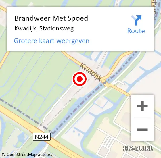 Locatie op kaart van de 112 melding: Brandweer Met Spoed Naar Kwadijk, Stationsweg op 7 juni 2021 20:03