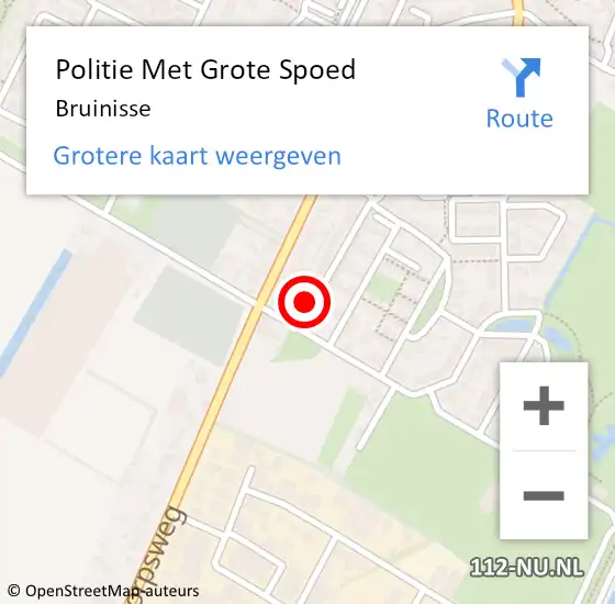 Locatie op kaart van de 112 melding: Politie Met Grote Spoed Naar Bruinisse op 7 juni 2021 23:04