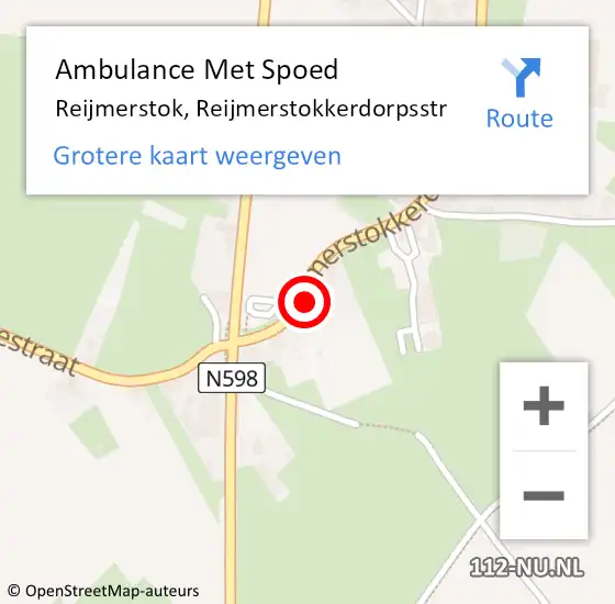 Locatie op kaart van de 112 melding: Ambulance Met Spoed Naar Reijmerstok, Reijmerstokkerdorpsstr op 12 juni 2014 16:39