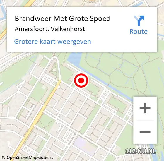 Locatie op kaart van de 112 melding: Brandweer Met Grote Spoed Naar Amersfoort, Valkenhorst op 8 juni 2021 02:37