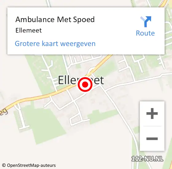 Locatie op kaart van de 112 melding: Ambulance Met Spoed Naar Ellemeet op 8 juni 2021 08:46