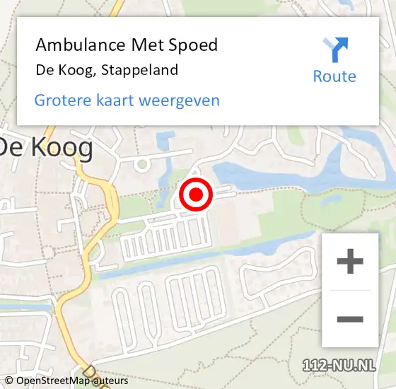 Locatie op kaart van de 112 melding: Ambulance Met Spoed Naar De Koog, Stappeland op 8 juni 2021 09:42