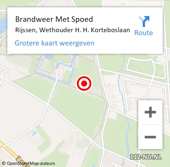 Locatie op kaart van de 112 melding: Brandweer Met Spoed Naar Rijssen, Wethouder H. H. Korteboslaan op 8 juni 2021 10:26