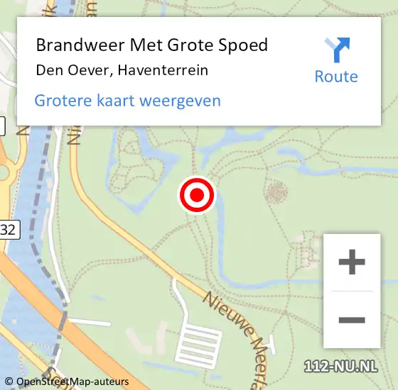 Locatie op kaart van de 112 melding: Brandweer Met Grote Spoed Naar Den Oever, Haventerrein op 8 juni 2021 10:37