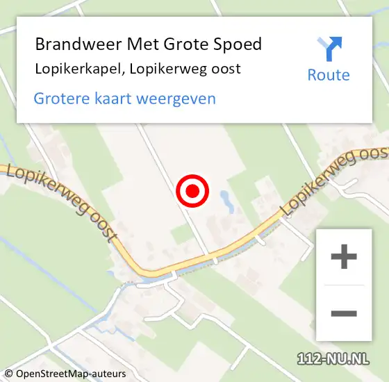 Locatie op kaart van de 112 melding: Brandweer Met Grote Spoed Naar Lopikerkapel, Lopikerweg oost op 8 juni 2021 11:32