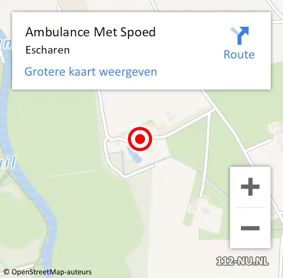 Locatie op kaart van de 112 melding: Ambulance Met Spoed Naar Escharen op 8 juni 2021 13:01