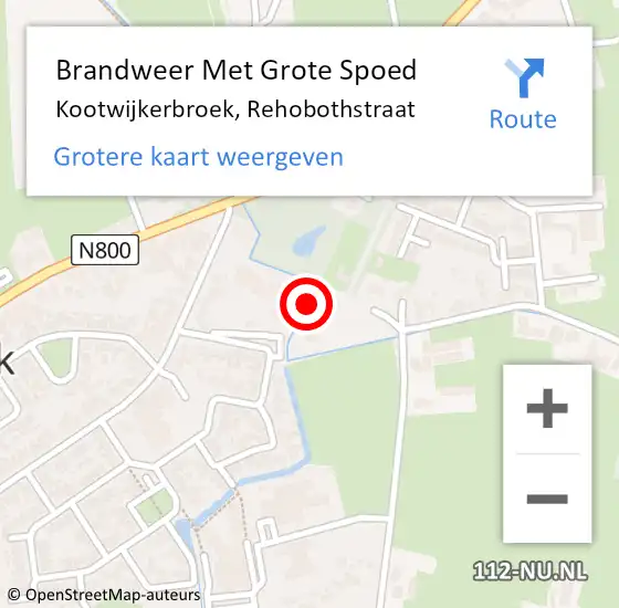 Locatie op kaart van de 112 melding: Brandweer Met Grote Spoed Naar Kootwijkerbroek, Rehobothstraat op 8 juni 2021 13:13