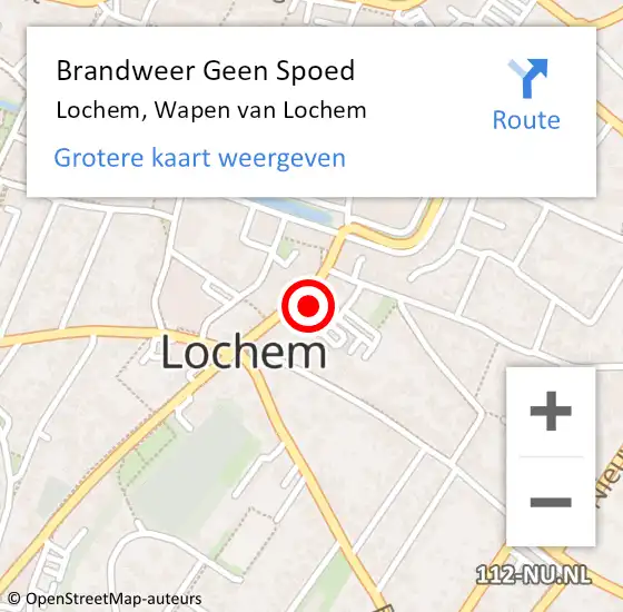 Locatie op kaart van de 112 melding: Brandweer Geen Spoed Naar Lochem, Wapen van Lochem op 8 juni 2021 13:20