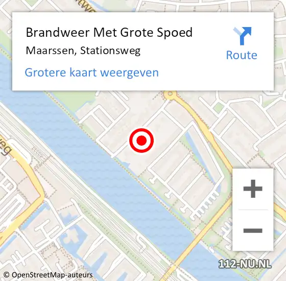 Locatie op kaart van de 112 melding: Brandweer Met Grote Spoed Naar Maarssen, Stationsweg op 8 juni 2021 13:42